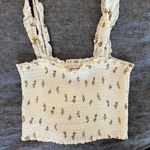 Reformation floral crop top